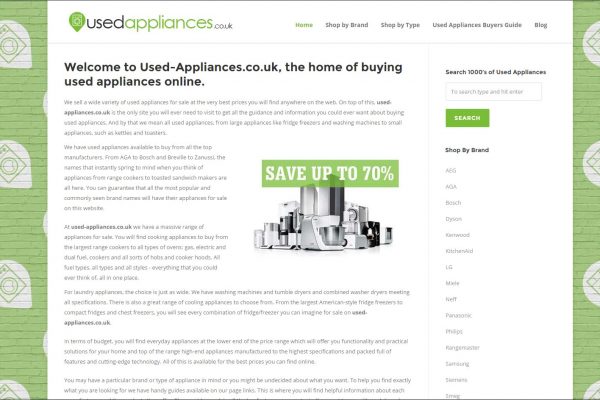 Used Appliances Website